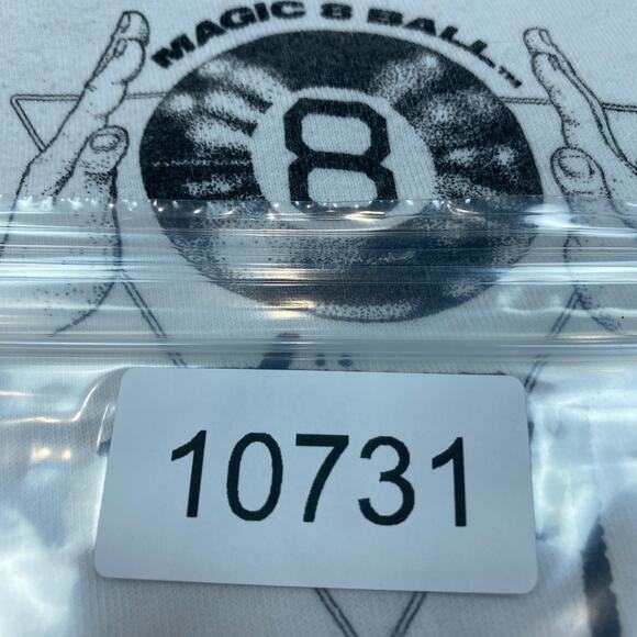 Stussy Magic 8 Ball Fortune Teller Crop Tee Shirt Women's Medium - Picture 10 of 10